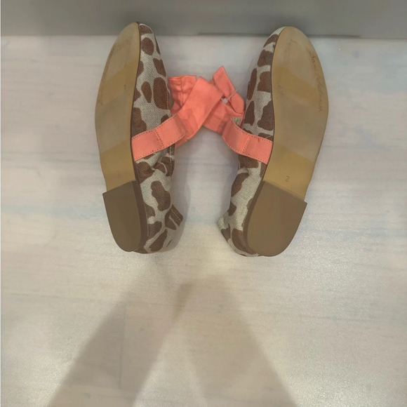 SAM EDELMAN GIRL’S FELICITY GIRAFFE PRINT BOW BALLET FLATS Size 2 - Picture 4 of 6